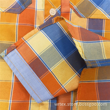 Polyester Cotton Shirting Printed Checked Normal Shirts